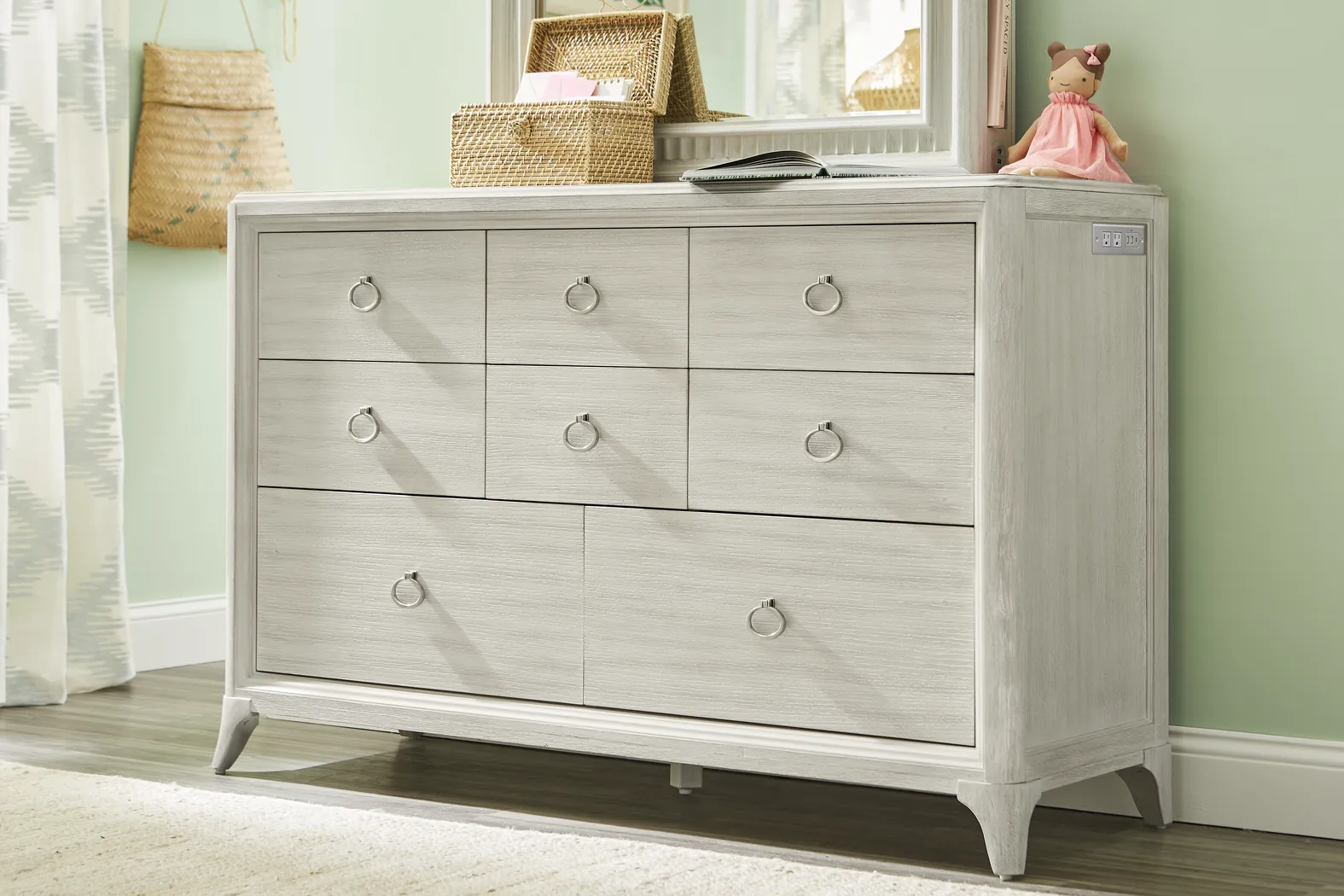Kids Vivien Wirebrush Gray Dresser - Thumbnail - Image 4