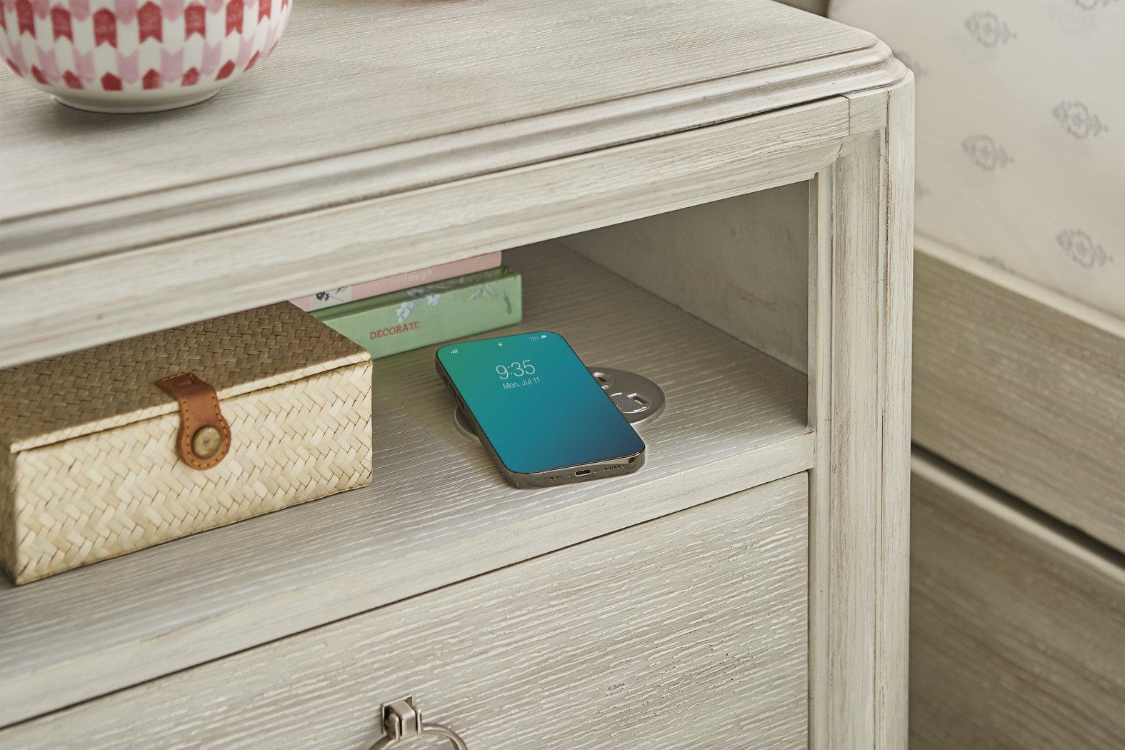 Kids Vivien Wirebrush Gray Nightstand - Thumbnail - Image 4