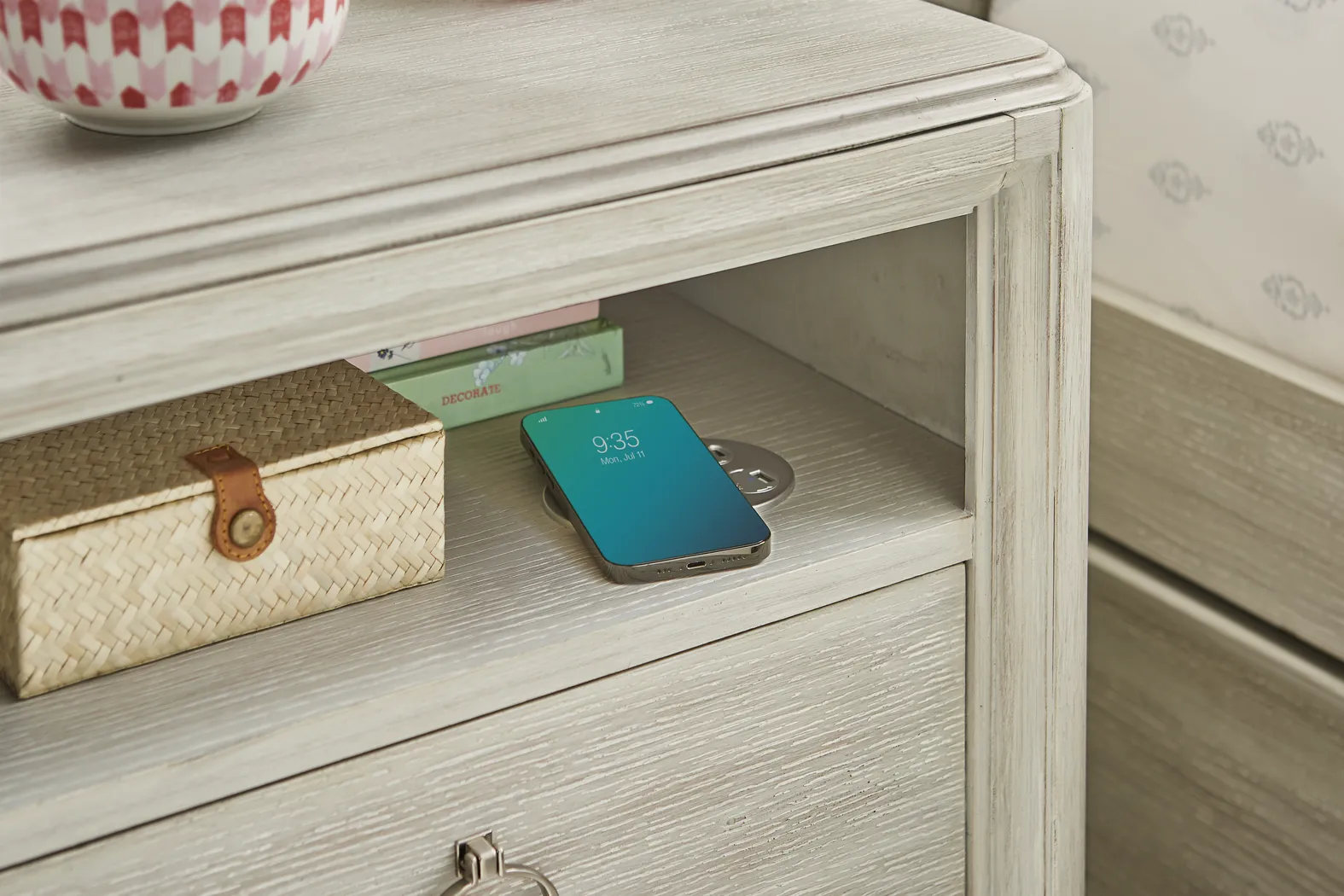 Kids Vivien Wirebrush Gray Nightstand - Thumbnail - Image 4