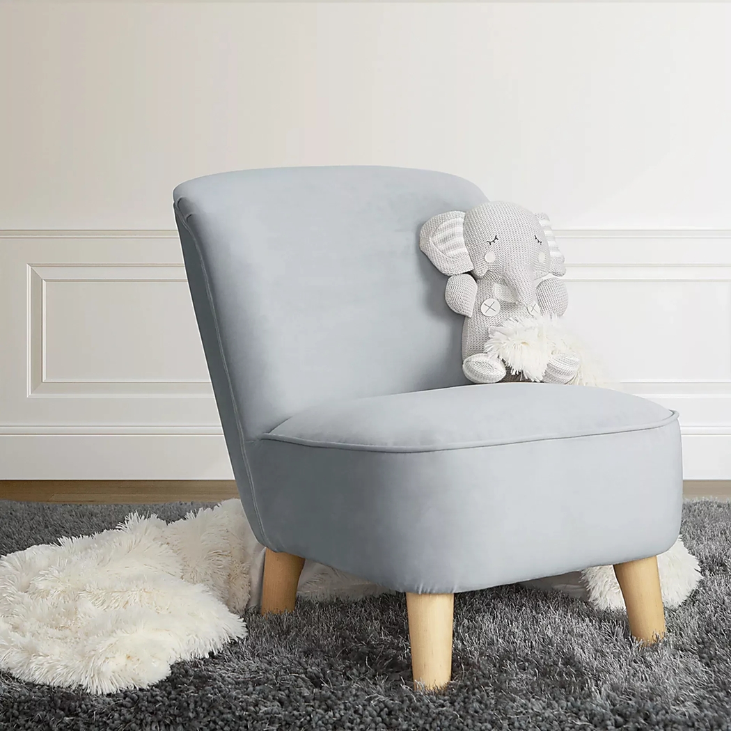 Kids Vonny Gray Accent Chair - Thumbnail - Image 3