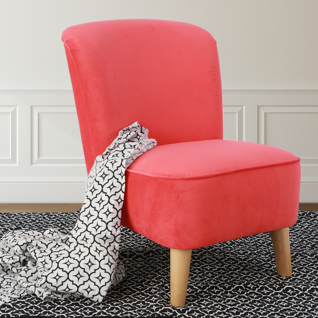 Kids Vonny Red Accent Chair - Thumbnail - Image 3