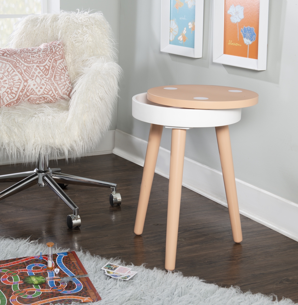 Kids Wafer Orange Accent Table - Thumbnail - Image 3