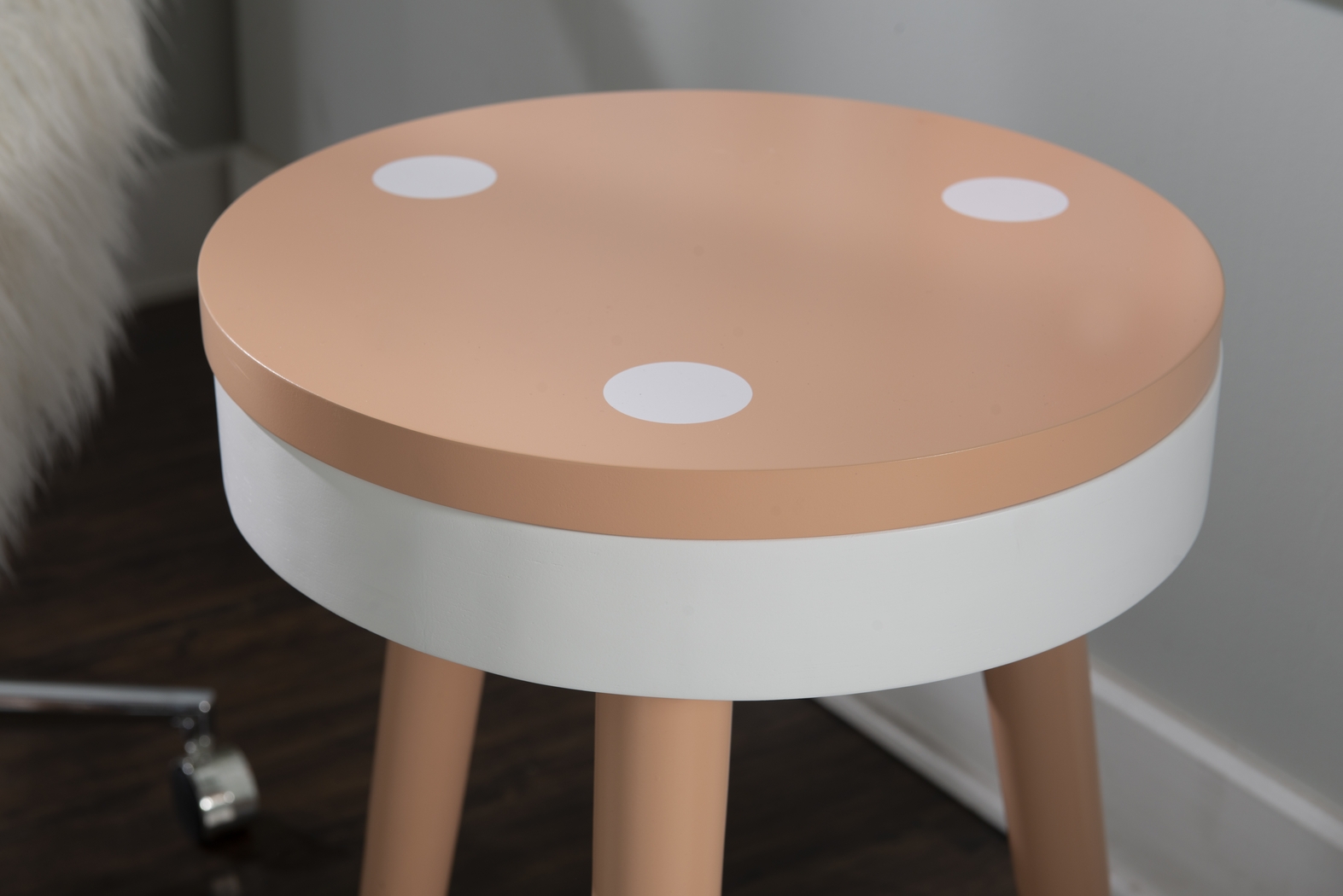 Kids Wafer Orange Accent Table - Thumbnail - Image 4