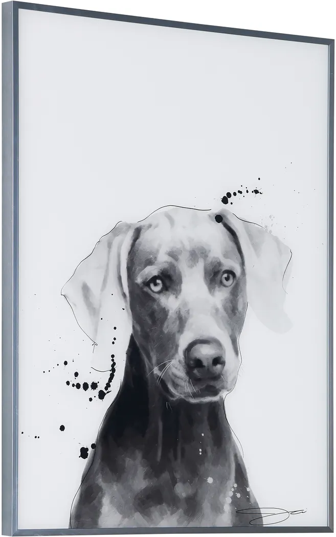 Kids Weimaraner Pup Black Wall Art - Thumbnail - Image 2