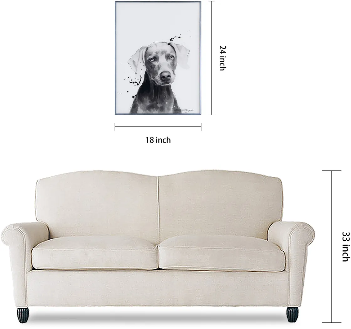 Kids Weimaraner Pup Black Wall Art - Thumbnail - Image 9