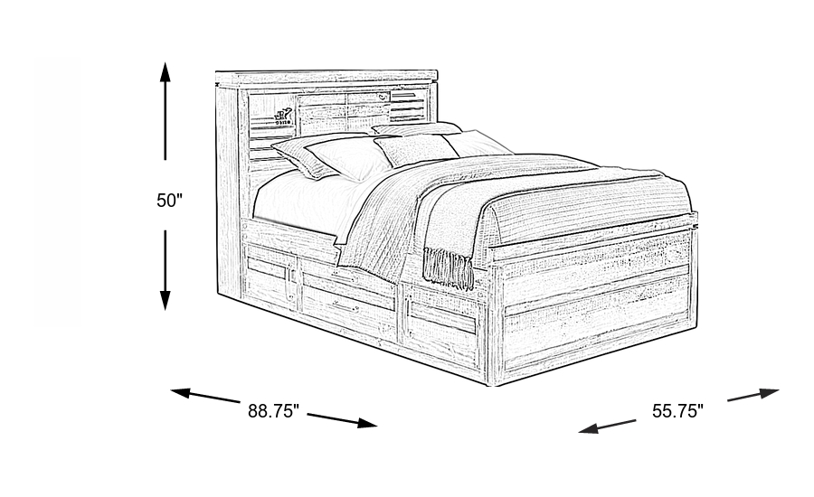 Dimension Image. Please refer to the Dimension Tab on this page for dimension details.