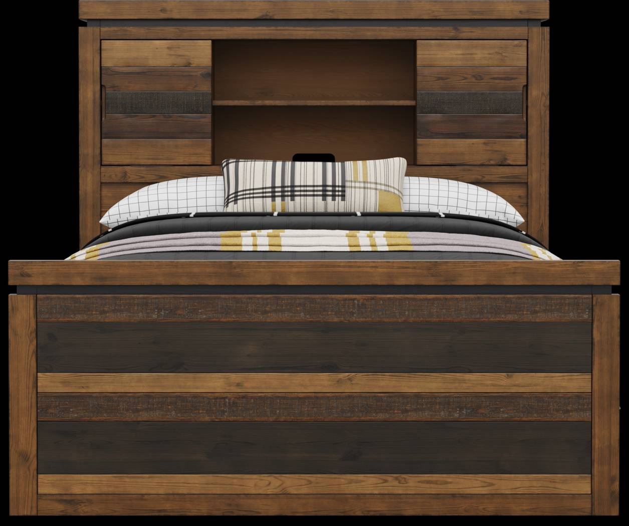 Kids Westover Hills Jr Brown Full Bookcase Bed - Thumbnail - Image 3