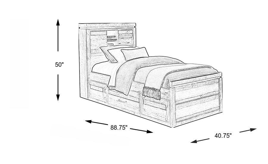 Dimension Image. Please refer to the Dimension Tab on this page for dimension details.