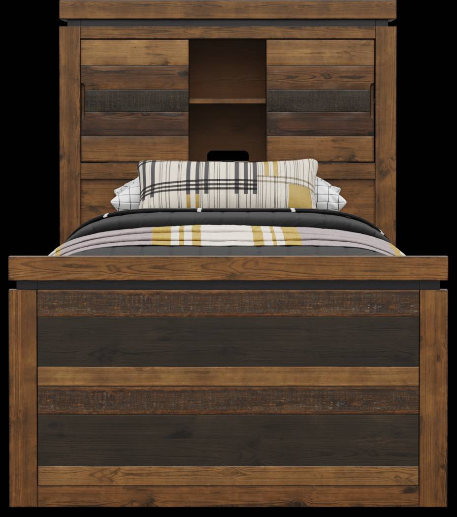 Kids Westover Hills Jr Brown Twin Bookcase Bed - Thumbnail - Image 3