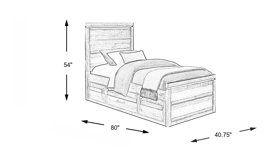 Dimension Image. Please refer to the Dimension Tab on this page for dimension details.