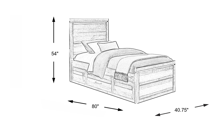 Dimension Image. Please refer to the Dimension Tab on this page for dimension details.