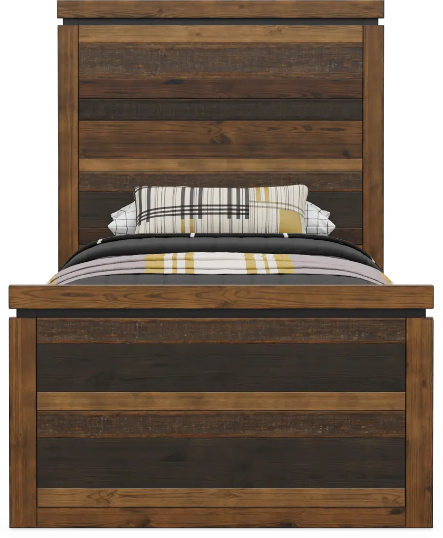 Kids Westover Hills Jr Brown Twin XL Panel Bed - Thumbnail - Image 2