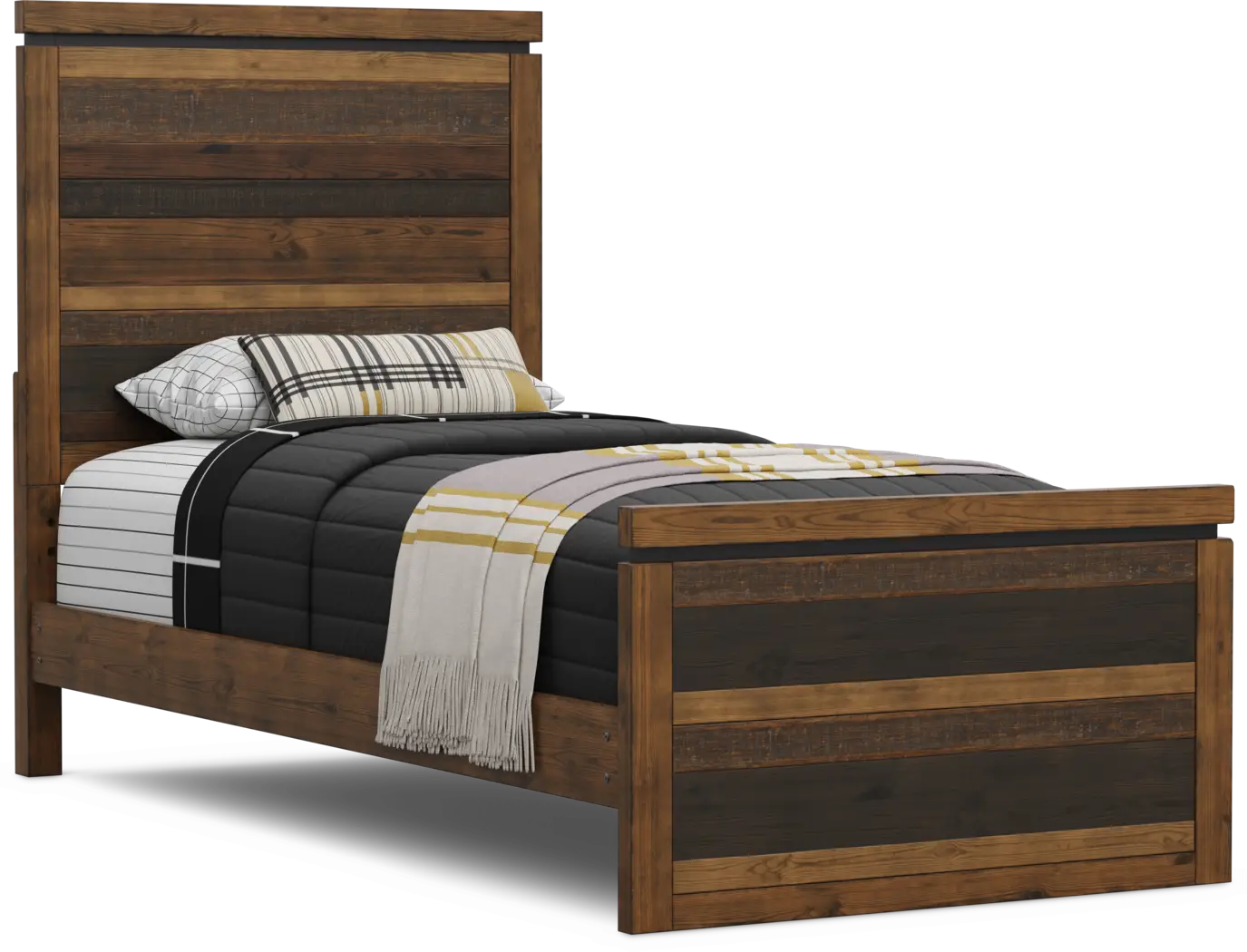 Kids Westover Hills Jr Brown Twin XL Panel Bed - Thumbnail - Image 1
