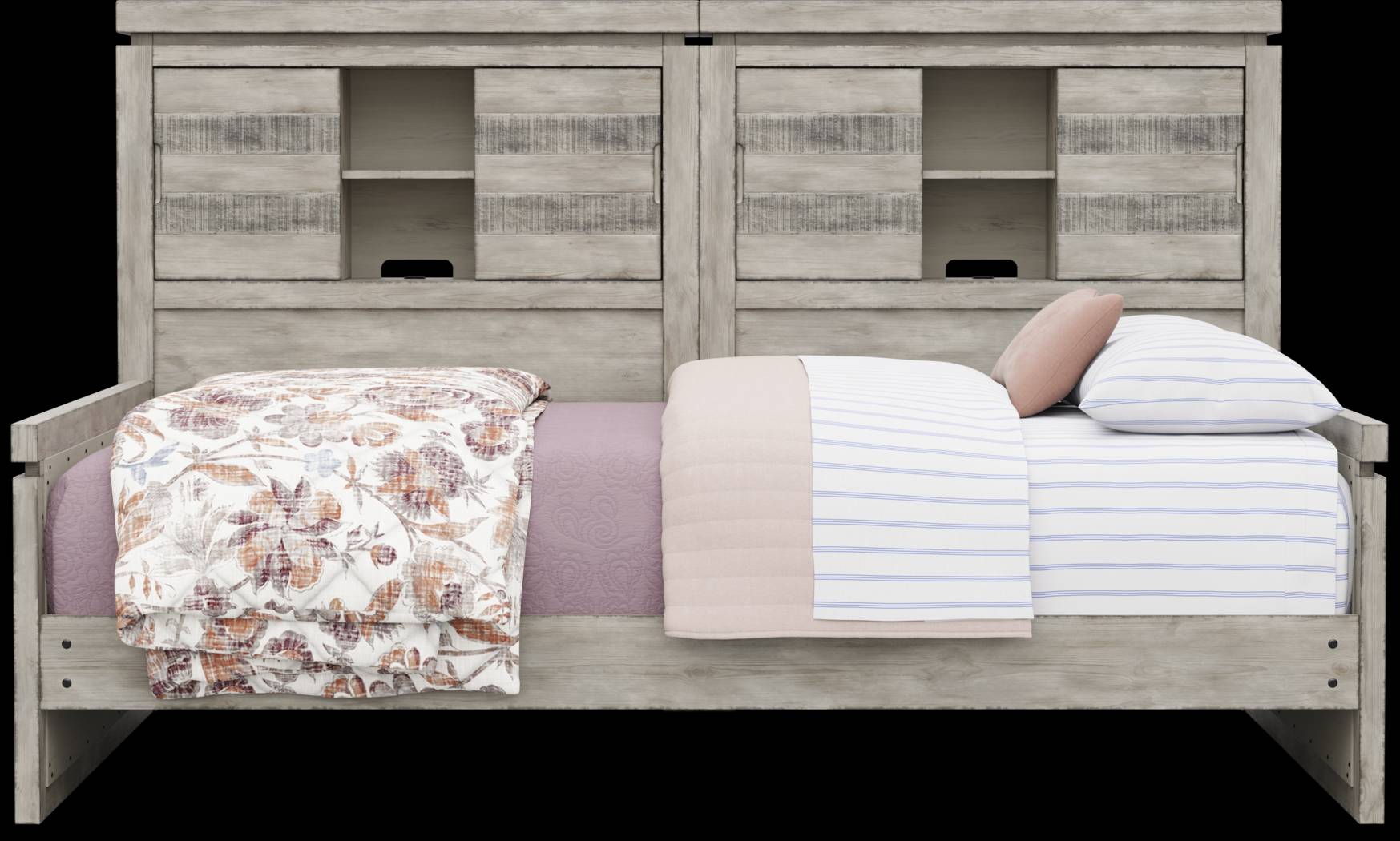 Kids Westover Hills Jr Gray Full Bookcase Wall Bed - Thumbnail - Image 3