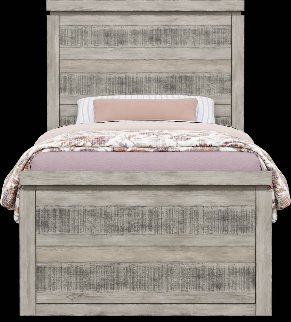 Kids Westover Hills Jr Gray Twin Panel Bed with 2 Storage Side Rails - Thumbnail - Image 2