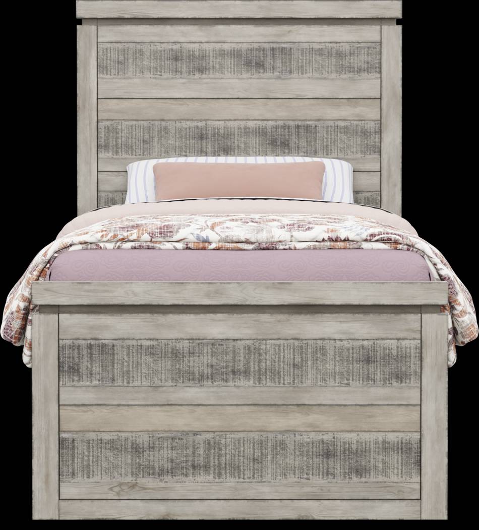 Kids Westover Hills Jr Gray Twin Panel Bed with Storage Side Rail - Thumbnail - Image 2