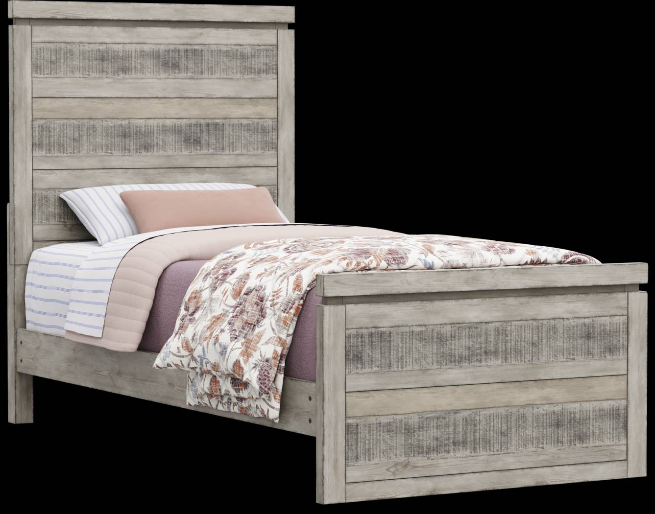 Kids Westover Hills Jr Gray Twin Panel Bed - Thumbnail - Image 1