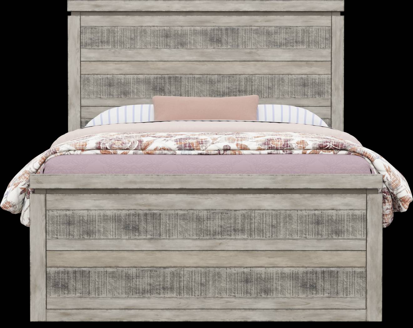 Kids Westover Hills Jr. Gray 4 Pc Full Panel Bed with Storage Side Rail and Trundle - Thumbnail - Image 2