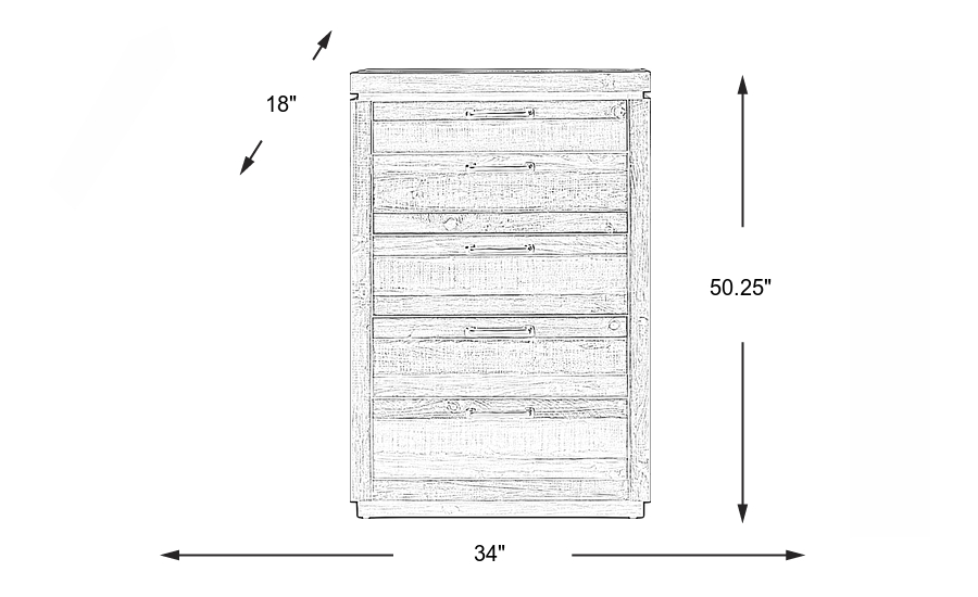 Dimension Image. Please refer to the Dimension Tab on this page for dimension details.