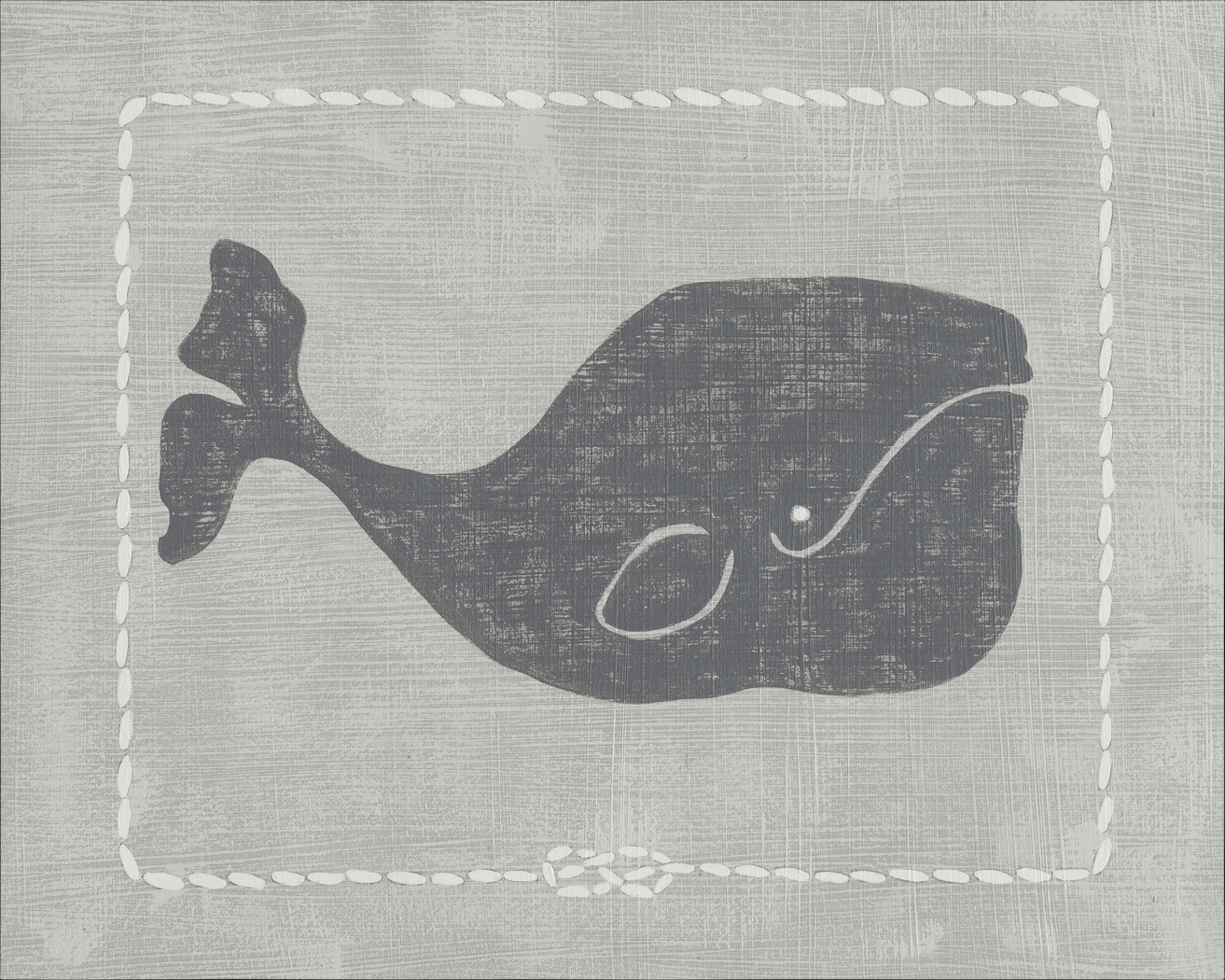 Kids Whales of Deep I Gray Artwork - Thumbnail - Image 1