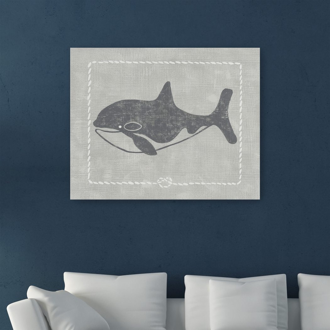 Kids Whales of Deep II Gray Artwork - Thumbnail - Image 2
