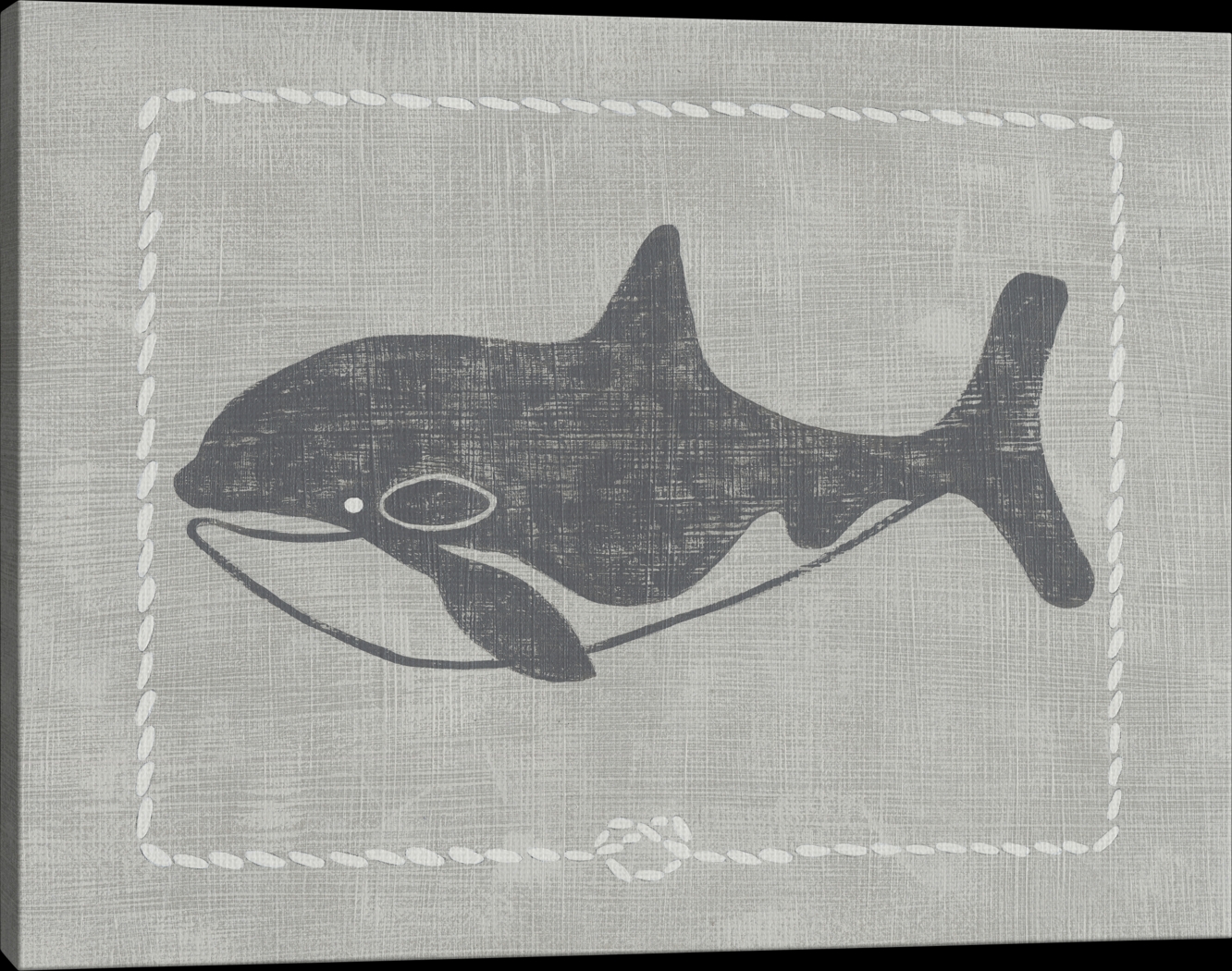 Kids Whales of Deep II Gray Artwork - Thumbnail - Image 3