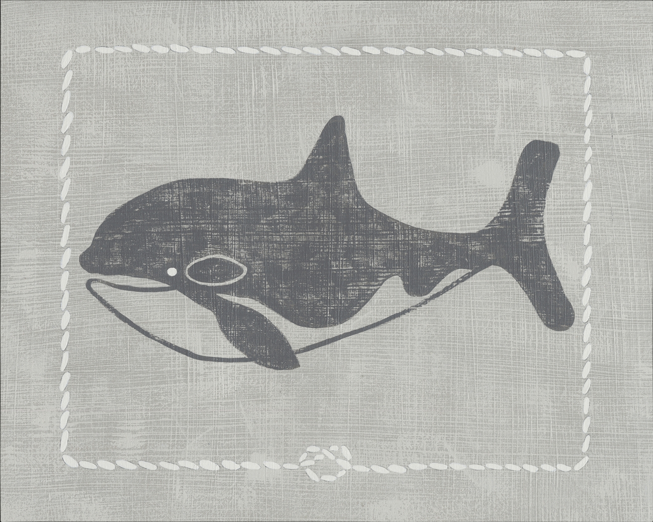 Kids Whales of Deep II Gray Artwork - Thumbnail - Image 1