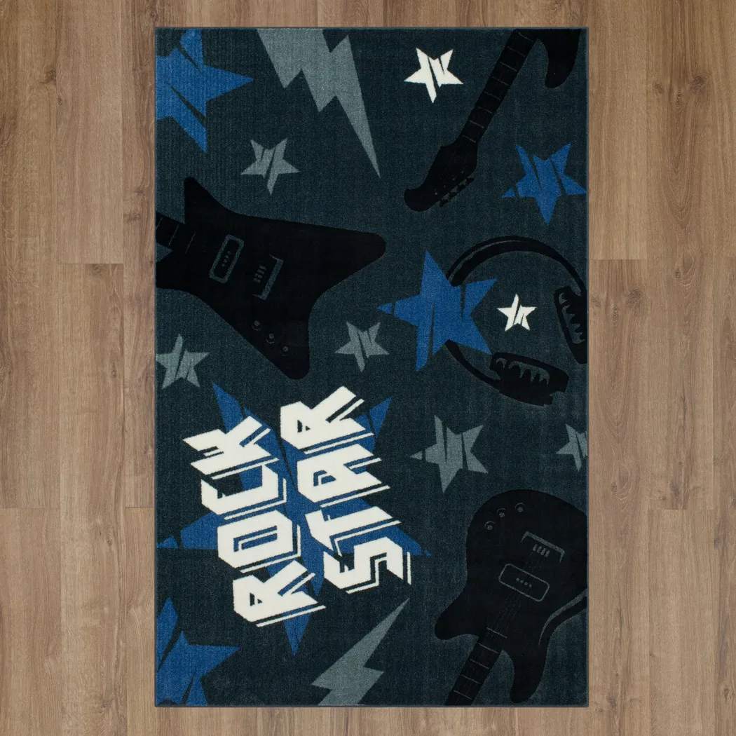 Kids Whammy Bar Blue 5' x 8' Rug - Image 7