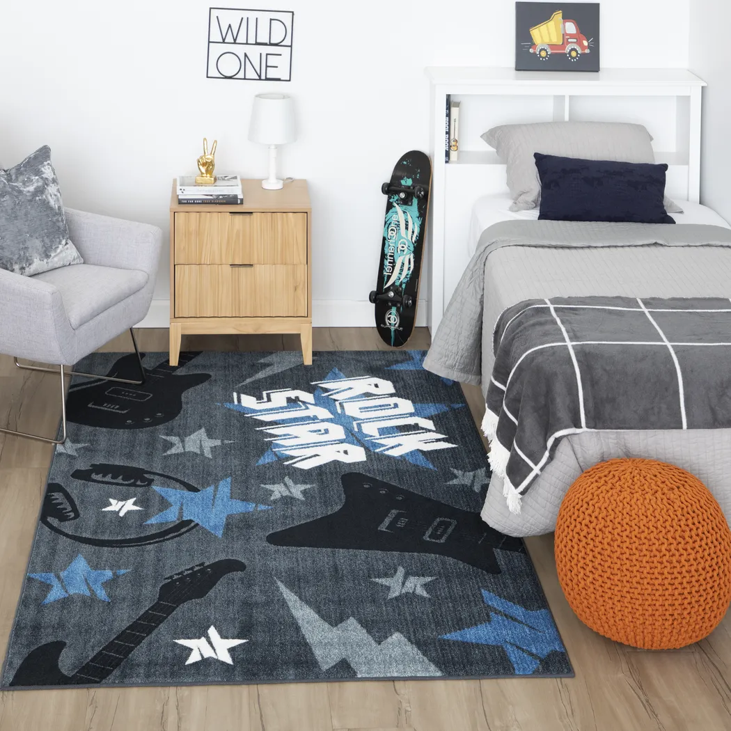 Kids Whammy Bar Blue 5' x 8' Rug - Image 9