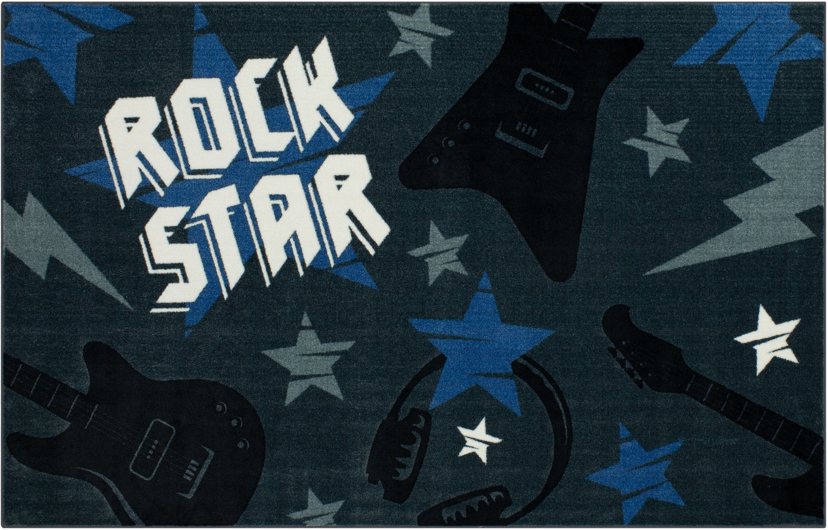 Kids Whammy Bar Blue 5' x 8' Rug - Thumbnail - Image 1