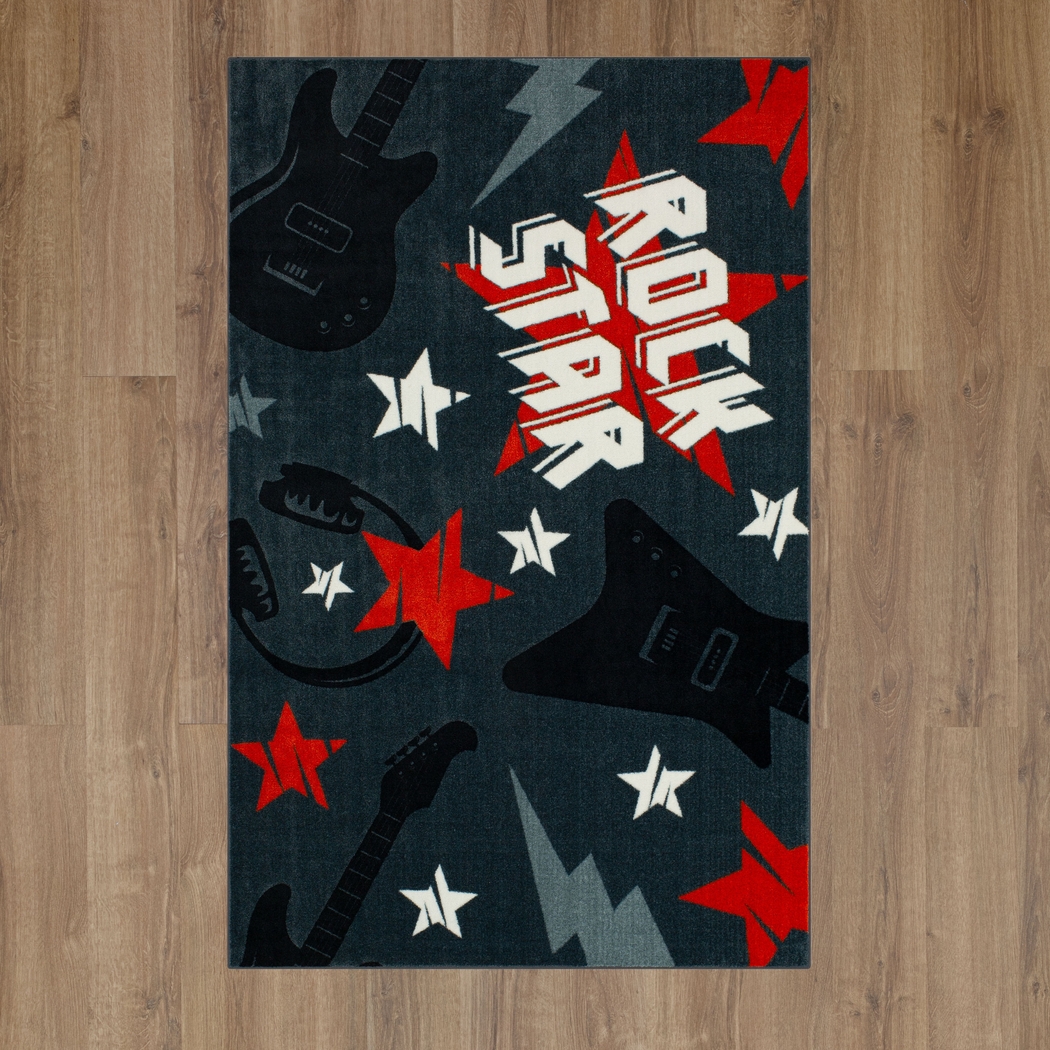 Kids Whammy Bar Red 8' x 10' Rug - Thumbnail - Image 3