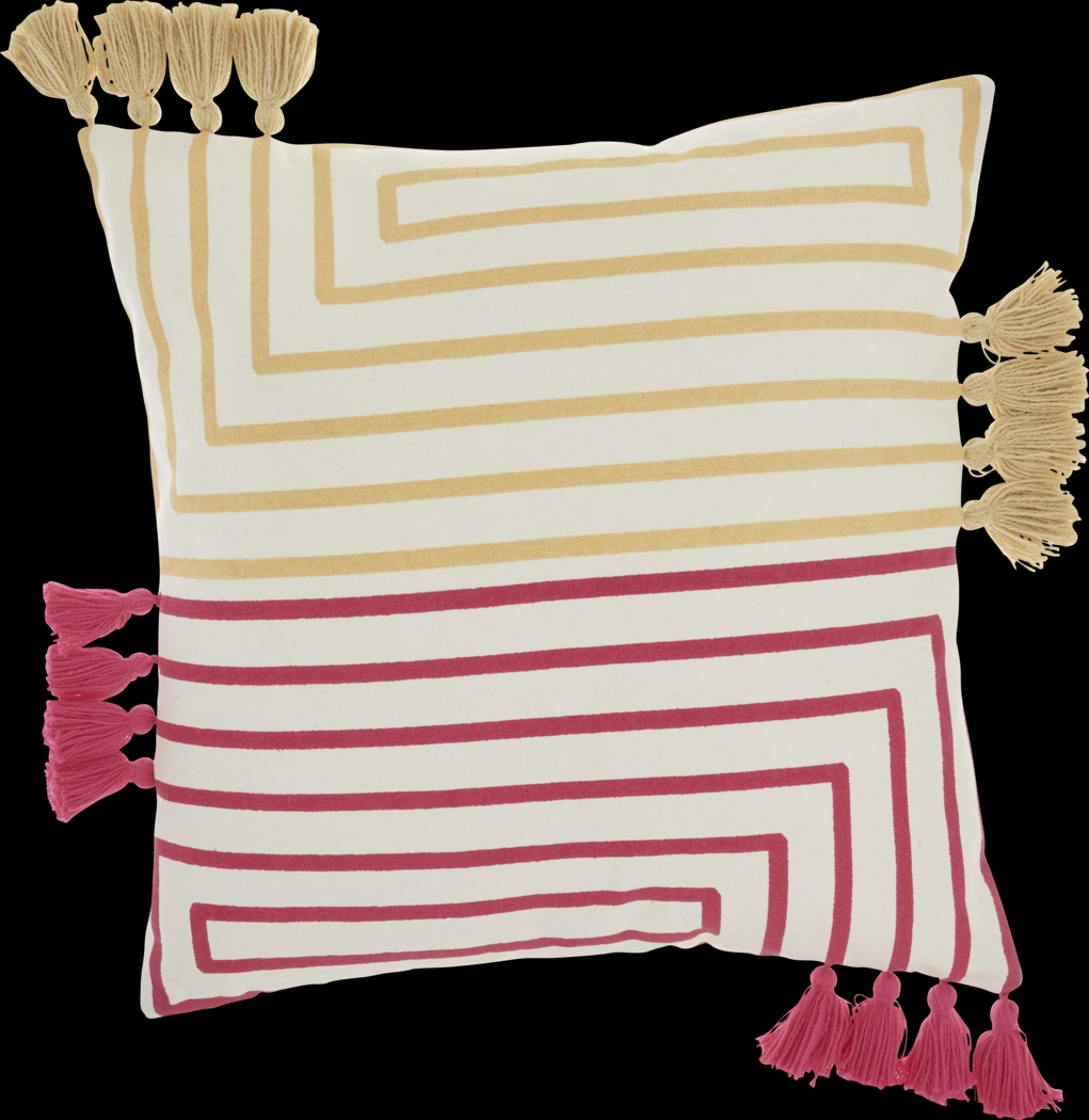 Kids Wiestling Pink Throw Pillow - Thumbnail - Image 1