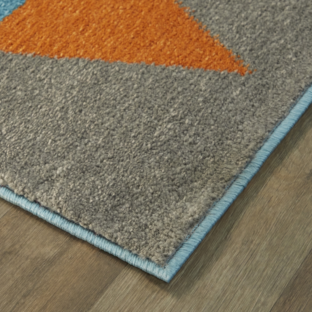 Kids Wild Angles Blue 5'3 x 7' Rug - Thumbnail - Image 4