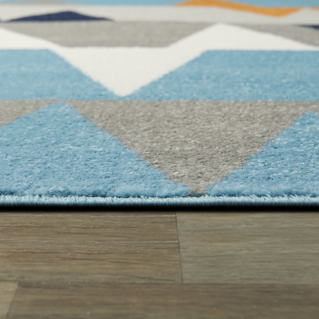 Kids Wild Angles Blue 5'3 x 7' Rug - Thumbnail - Image 5