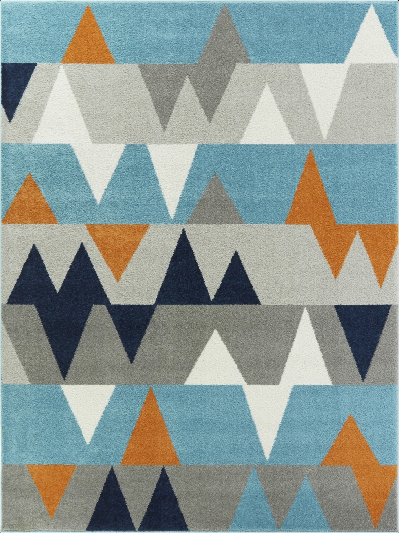 Kids Wild Angles Blue 5'3 x 7' Rug - Thumbnail - Image 1