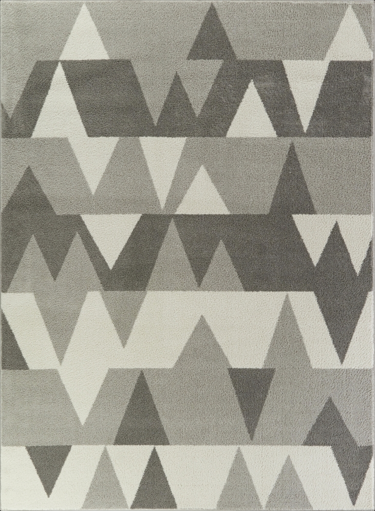 Kids Wild Angles Gray 6'7 x 9' Rug - Thumbnail - Image 1