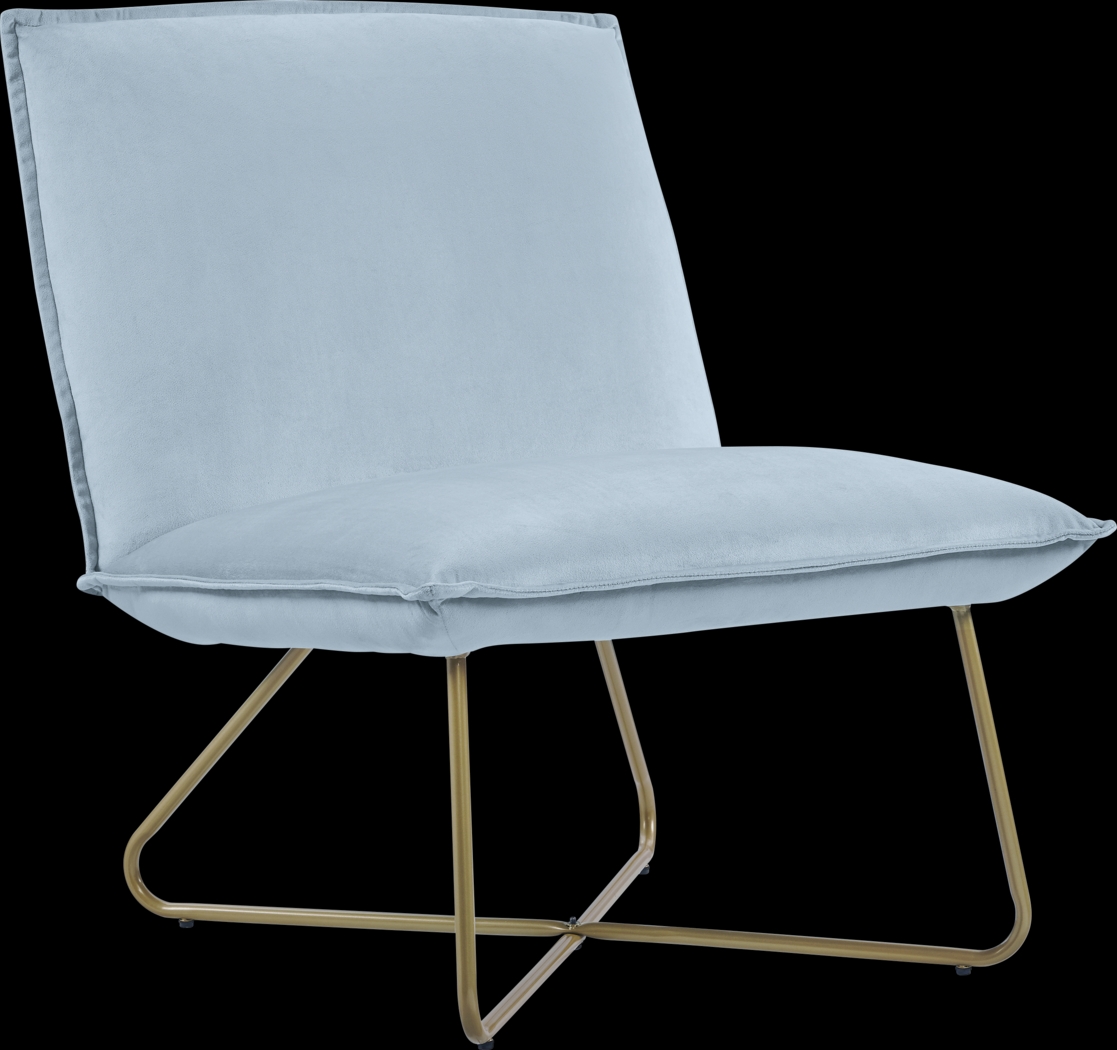 Kids Wiley Light Blue Accent Chair - Thumbnail - Image 1