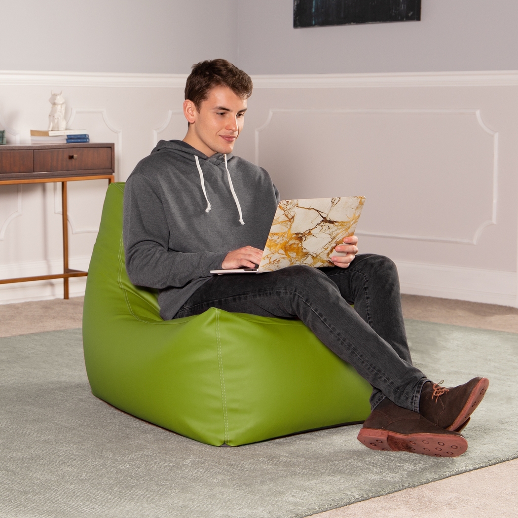 Kids Wilfy Green Large Bean Bag Chair - Thumbnail - Image 5