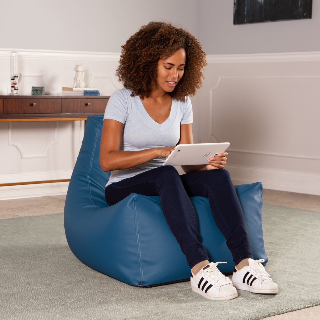 Kids Wilfy Royal Blue Large Bean Bag Chair - Thumbnail - Image 3