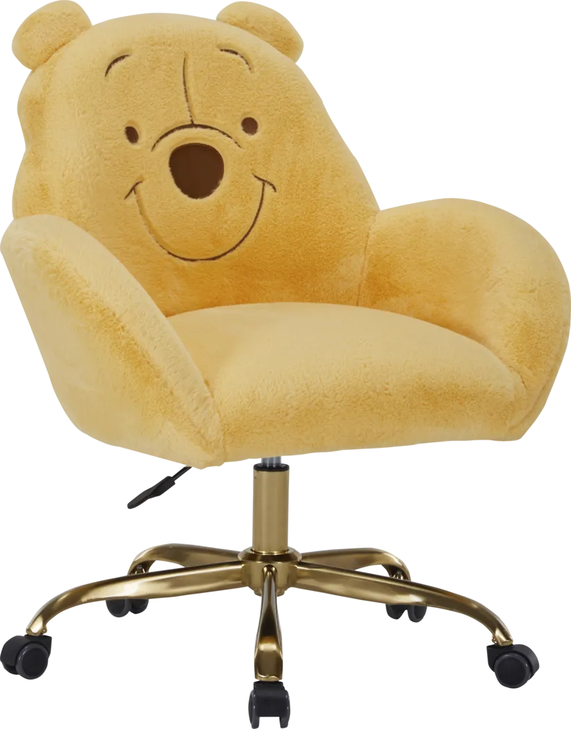 Kids Winnie the Pooh Yellow Swivel Vanity Chair - Thumbnail - Image 2