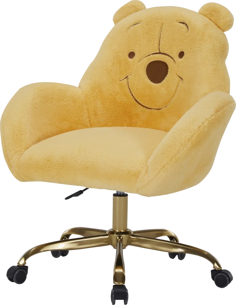 Kids Winnie the Pooh Yellow Swivel Vanity Chair - Thumbnail - Image 4