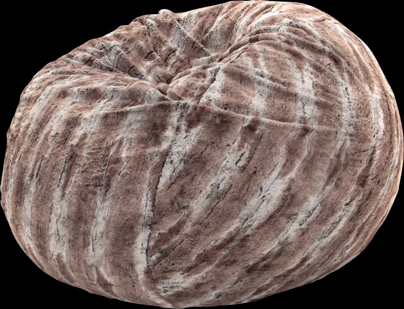 Kids Winter Dream Brown Faux Fur Bean Bag - Thumbnail - Image 1