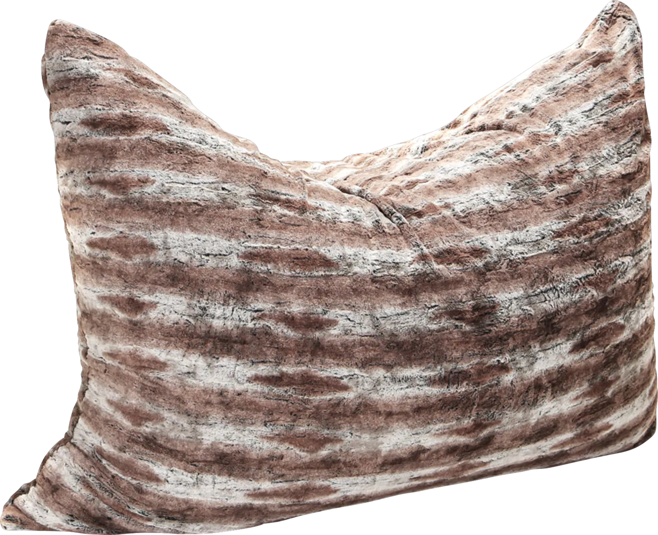 Kids Winter Dream Brown Large Faux Fur Floor Pillow - Thumbnail - Image 1