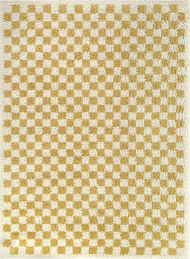 Kids Pixel Party Yellow 7'10 x 10' Rug - Thumbnail - Image 1