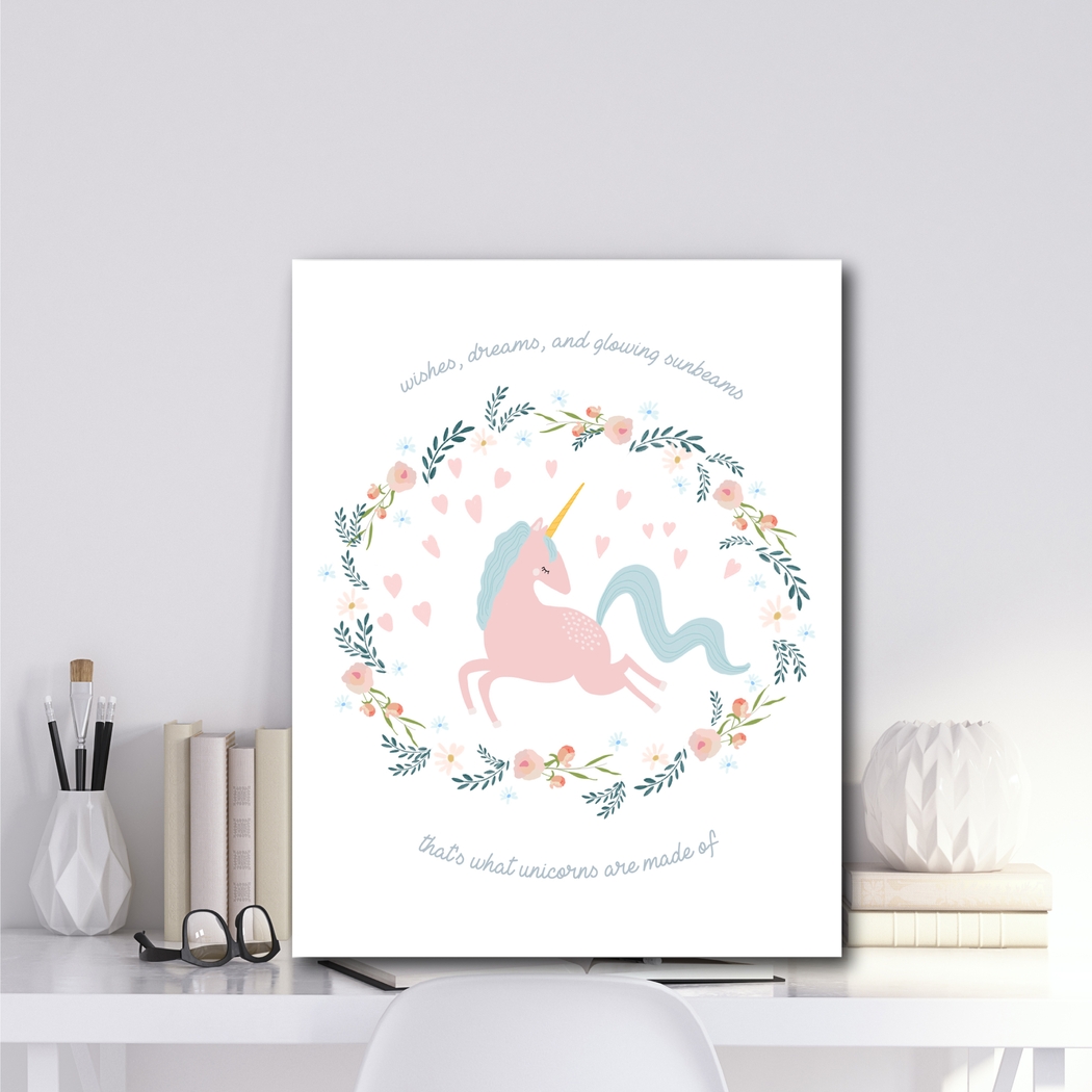Kids Wishful Unicorn White Artwork - Thumbnail - Image 2