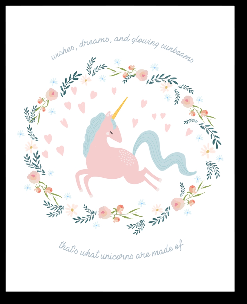 Kids Wishful Unicorn White Artwork - Thumbnail - Image 1