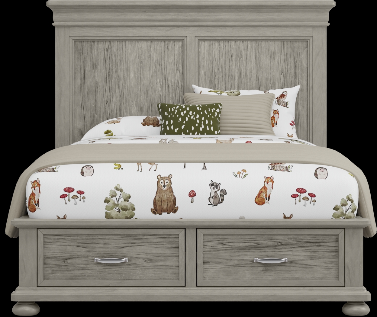 Kids Woodland Adventures Classic Gray Full Storage Bedroom - Thumbnail - Image 4