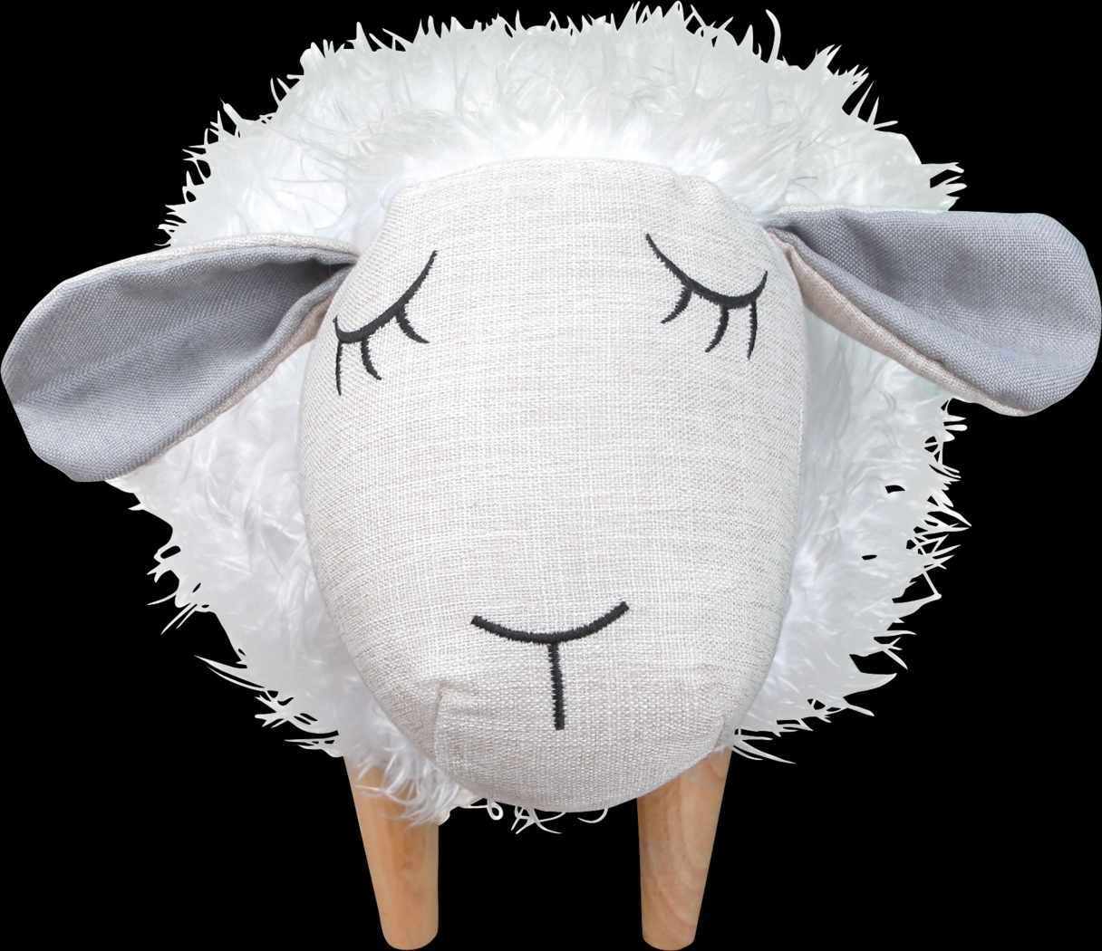 Kids Wooly the Sheep White Ottoman - Thumbnail - Image 2