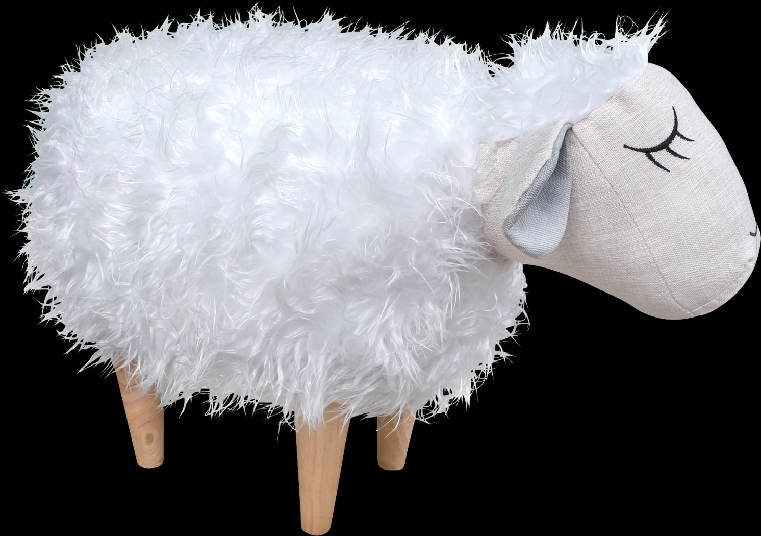 Kids Wooly the Sheep White Ottoman - Thumbnail - Image 3