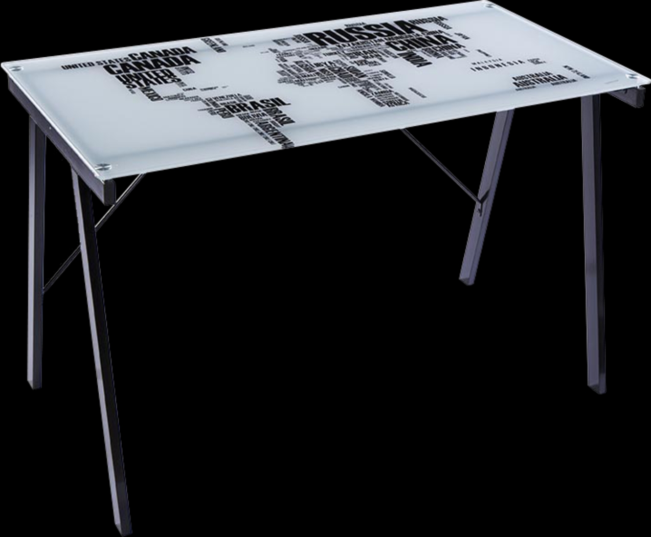 Kids World Map Black Graphic Desk - Thumbnail - Image 1